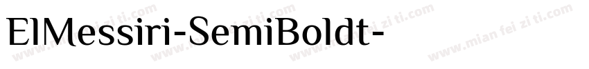 ElMessiri-SemiBoldt字体转换