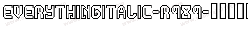 EverythingItalic-r989字体转换