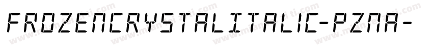FrozenCrystalItalic-pzna字体转换