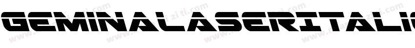 GeminaLaserItalic-o8Wa字体转换