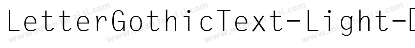 LetterGothicText-Light字体转换