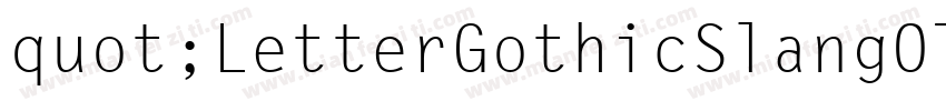 quot;LetterGothicSlangOTW01字体转换