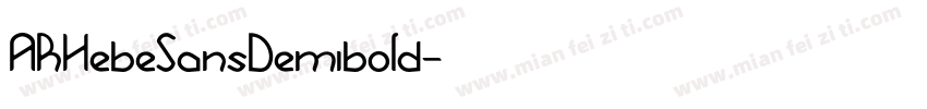 ARHebeSansDemibold字体转换