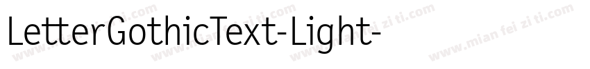 LetterGothicText-Light字体转换