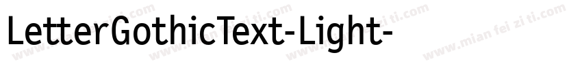 LetterGothicText-Light字体转换