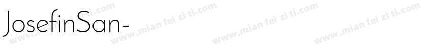 JosefinSan字体转换