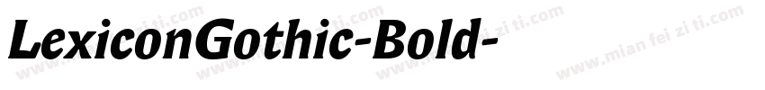 LexiconGothic-Bold字体转换