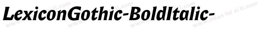 LexiconGothic-BoldItalic字体转换