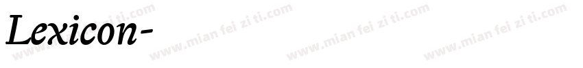 Lexicon字体转换