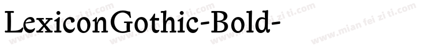 LexiconGothic-Bold字体转换