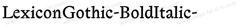 LexiconGothic-BoldItalic字体转换