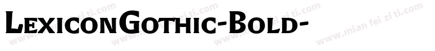LexiconGothic-Bold字体转换