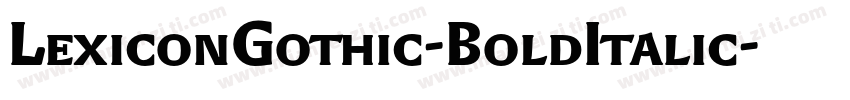 LexiconGothic-BoldItalic字体转换
