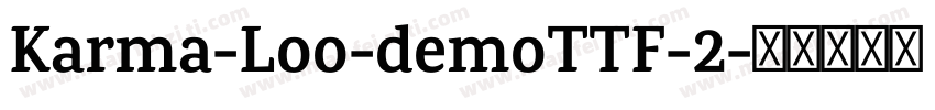 Karma-Loo-demoTTF-2字体转换