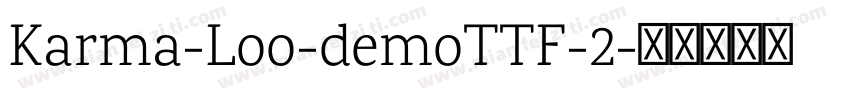 Karma-Loo-demoTTF-2字体转换