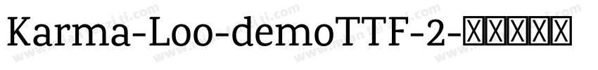 Karma-Loo-demoTTF-2字体转换