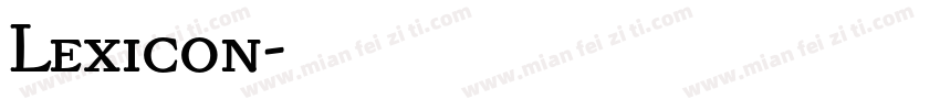 Lexicon字体转换