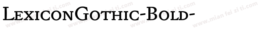 LexiconGothic-Bold字体转换