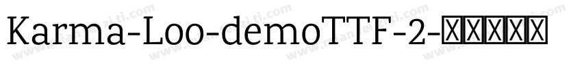 Karma-Loo-demoTTF-2字体转换