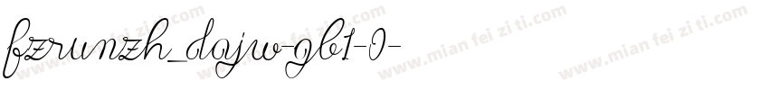 fzrunzh_dajw-gb1-0字体转换