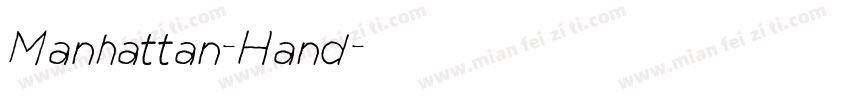Manhattan-Hand字体转换