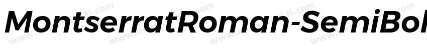 MontserratRoman-SemiBold字体转换