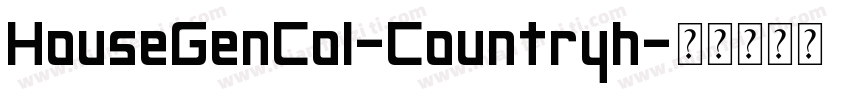 HouseGenCol-Countryh字体转换