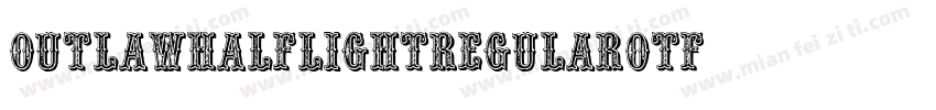 OutlawHalfLightRegularotf字体转换