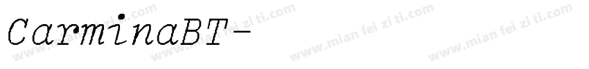 CarminaBT-LightItalic字体转换