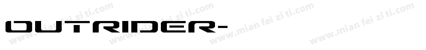 outrider字体转换