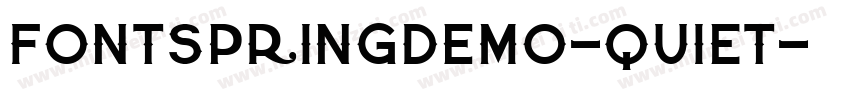 FONTSPRINGDEMO-Quiet字体转换