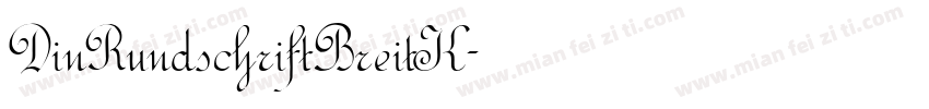 DinRundschriftBreitK字体转换