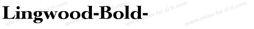 Lingwood-Bold字体转换