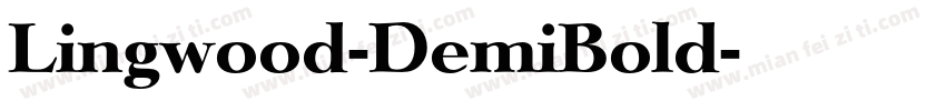 Lingwood-DemiBold字体转换