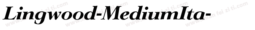 Lingwood-MediumIta字体转换