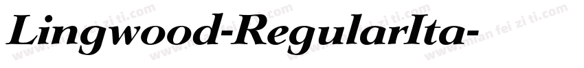 Lingwood-RegularIta字体转换