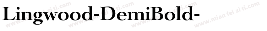 Lingwood-DemiBold字体转换