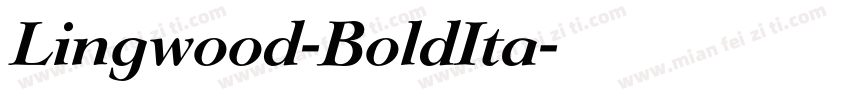 Lingwood-BoldIta字体转换