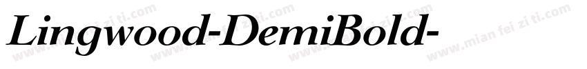 Lingwood-DemiBold字体转换