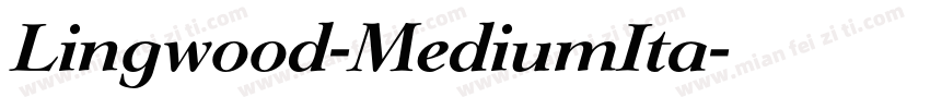 Lingwood-MediumIta字体转换