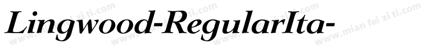 Lingwood-RegularIta字体转换
