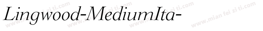 Lingwood-MediumIta字体转换