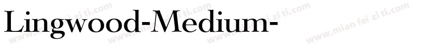 Lingwood-Medium字体转换