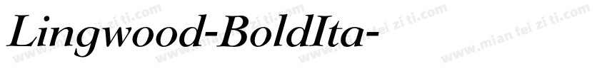 Lingwood-BoldIta字体转换