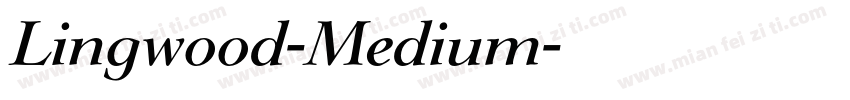 Lingwood-Medium字体转换