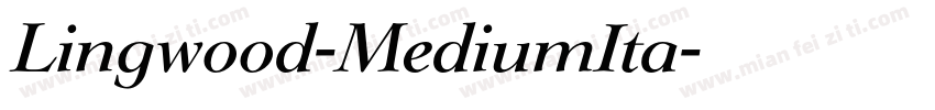 Lingwood-MediumIta字体转换