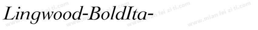 Lingwood-BoldIta字体转换