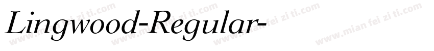 Lingwood-Regular字体转换