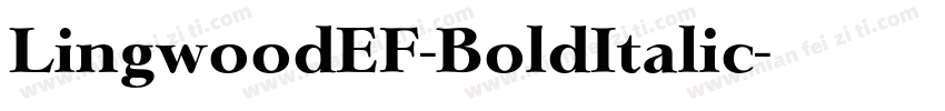LingwoodEF-BoldItalic字体转换