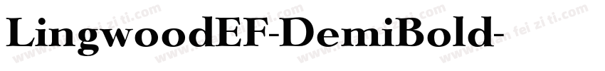 LingwoodEF-DemiBold字体转换